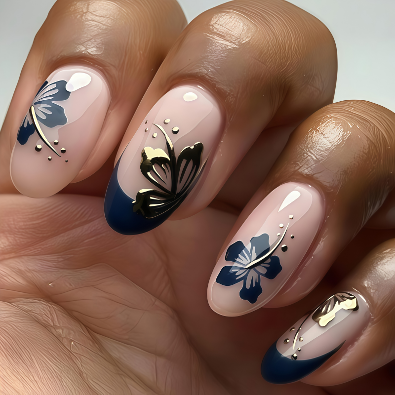 24PCS Gilded 3D Flower Press o - Nail Art Design 리뷰 및 가격
