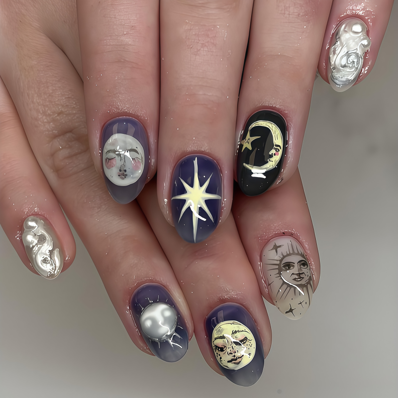 24PCS Gilded 3D Flower Press o - Nail Art Design 리뷰 및 가격