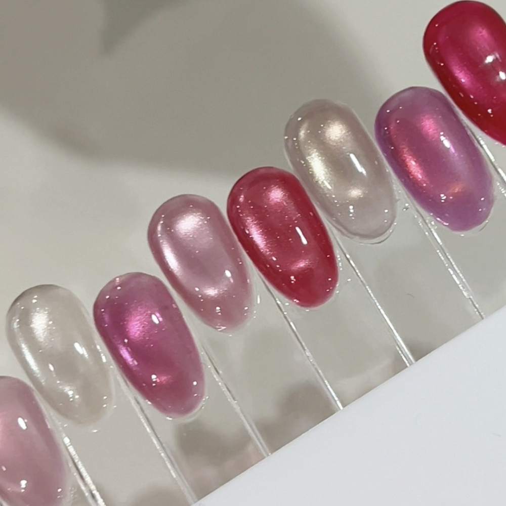 Peachy Pink Cat Eye Nail Gel P - Nail Art Cat Eye Pink 리뷰 및 가격