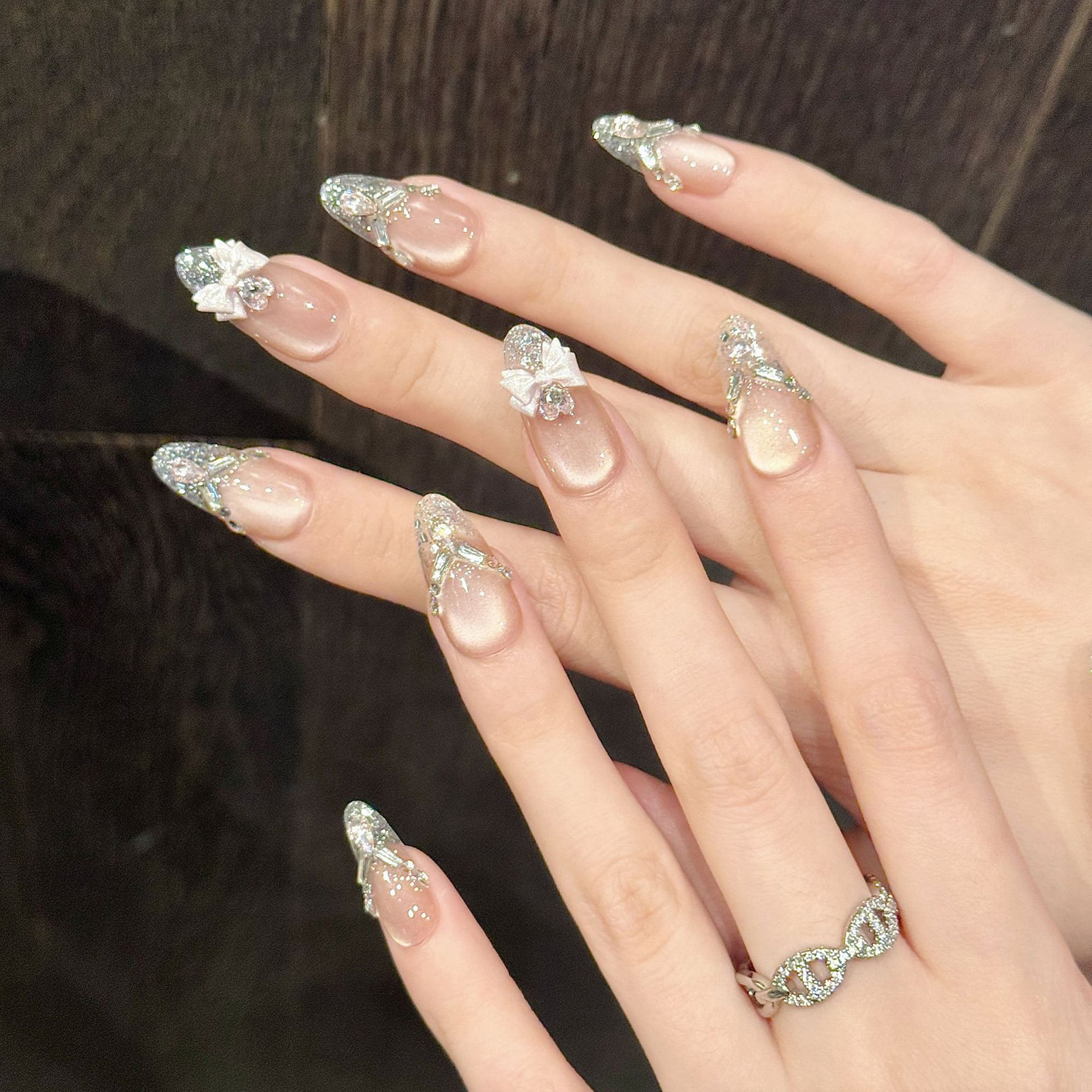 Handmade Cat Eyes False Nails  - Nail Art Cat Eye Pink 리뷰 및 가격