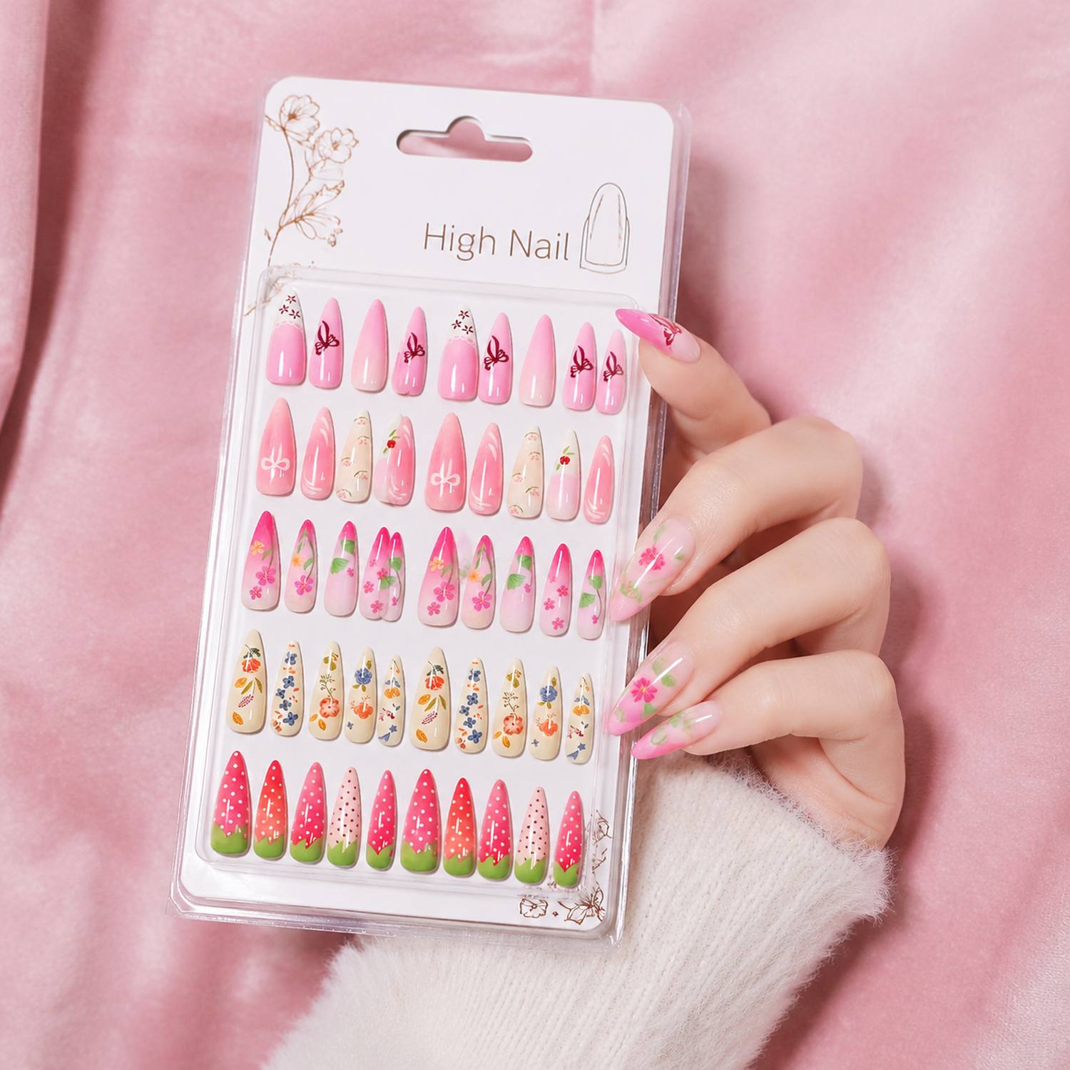 1Bag Frosted Ombre 3D Art Pres - Nail Art Ombre Pink 리뷰 및 가격