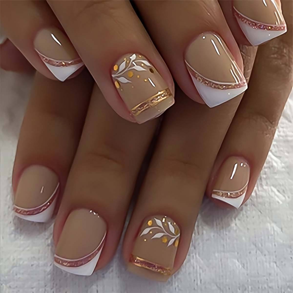 Short Medium fake nails for wo - Nail Art Aesthetic 리뷰 및 가격