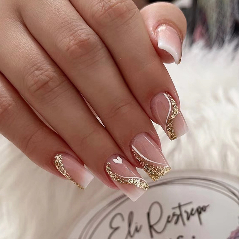 Short Medium fake nails for wo - Nail Art Aesthetic 리뷰 및 가격