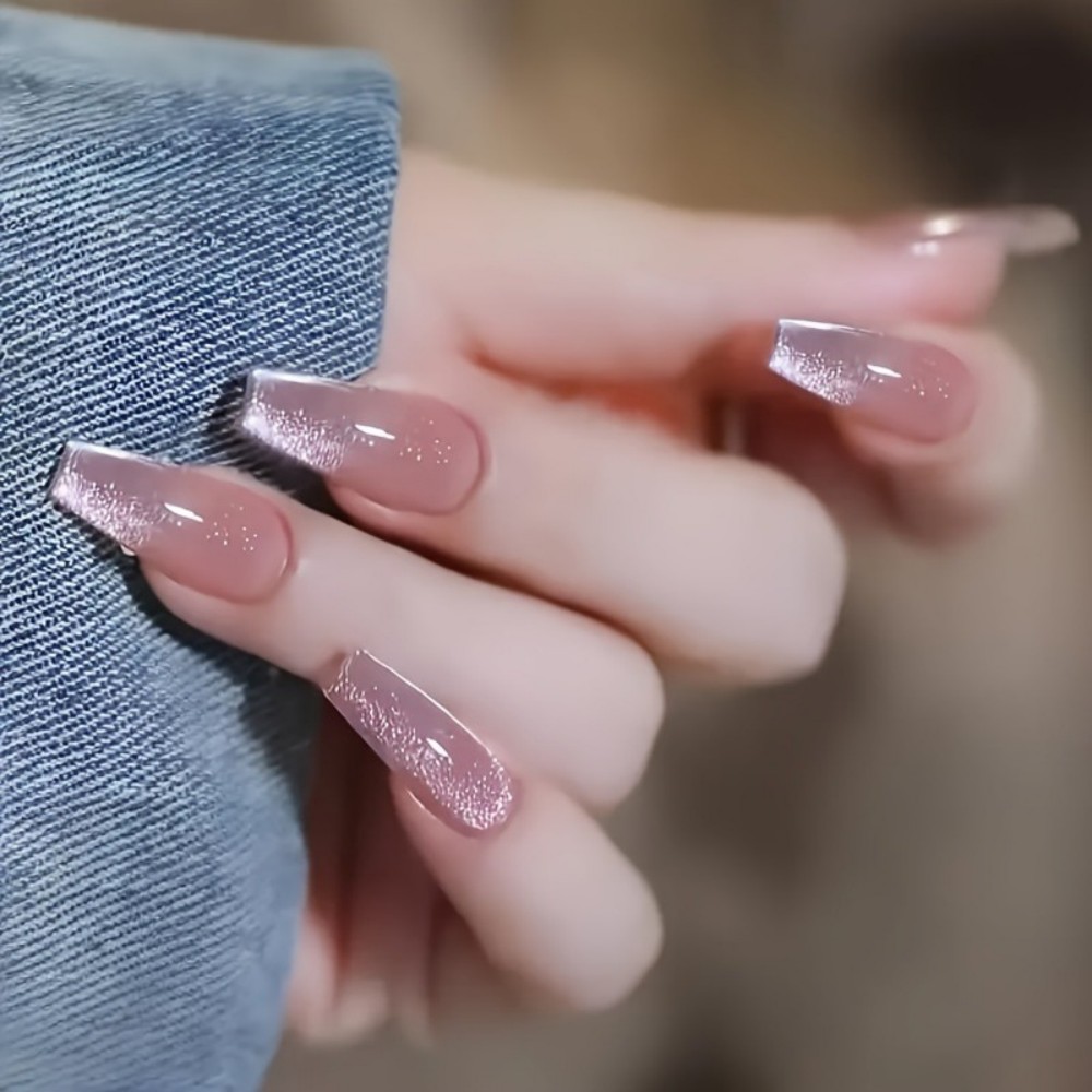 24pcs Sparkling Pink Glitter C - Nail Art Aesthetic 리뷰 및 가격