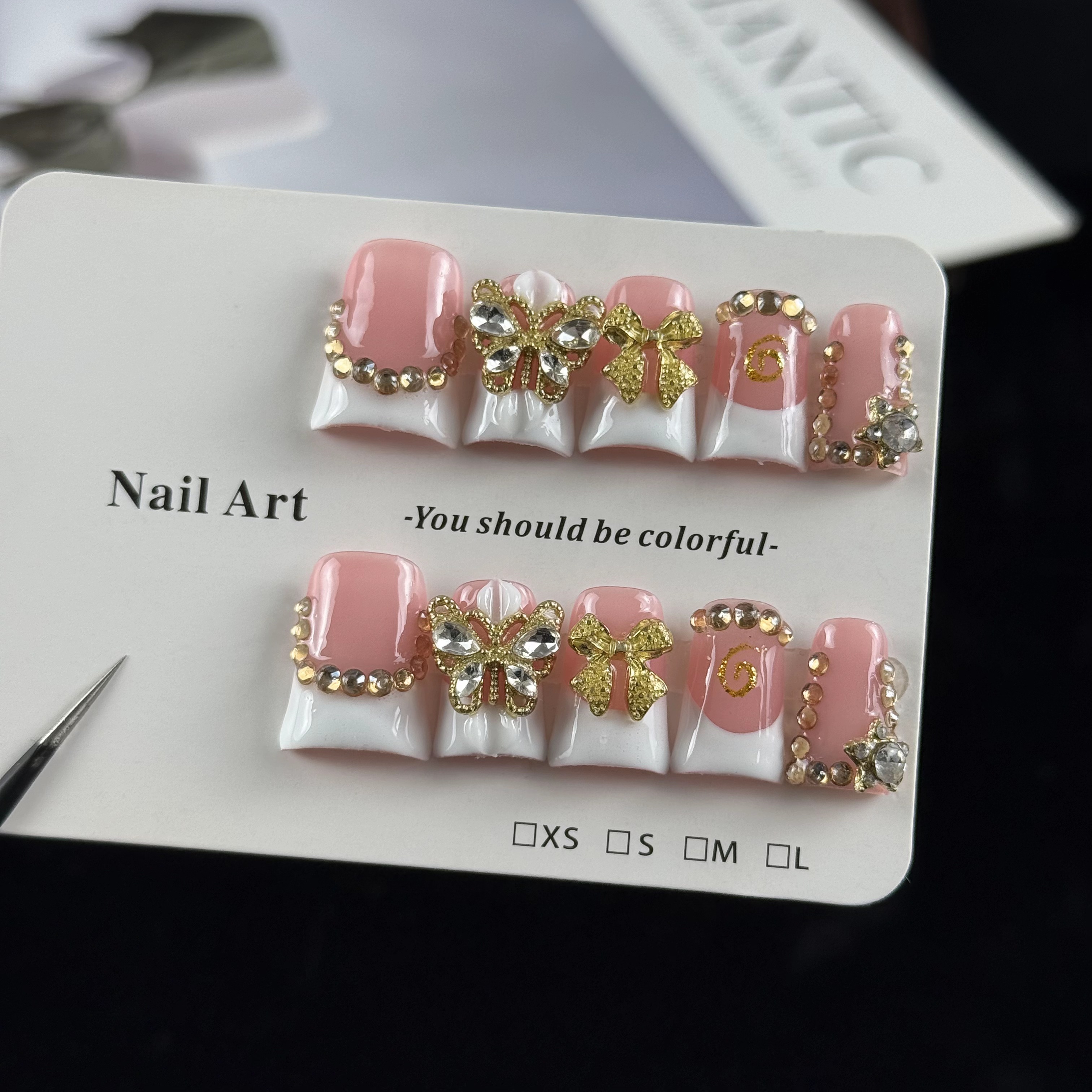 10pcs high-end Luxury-sleek st - Nail Art Aesthetic 리뷰 및 가격