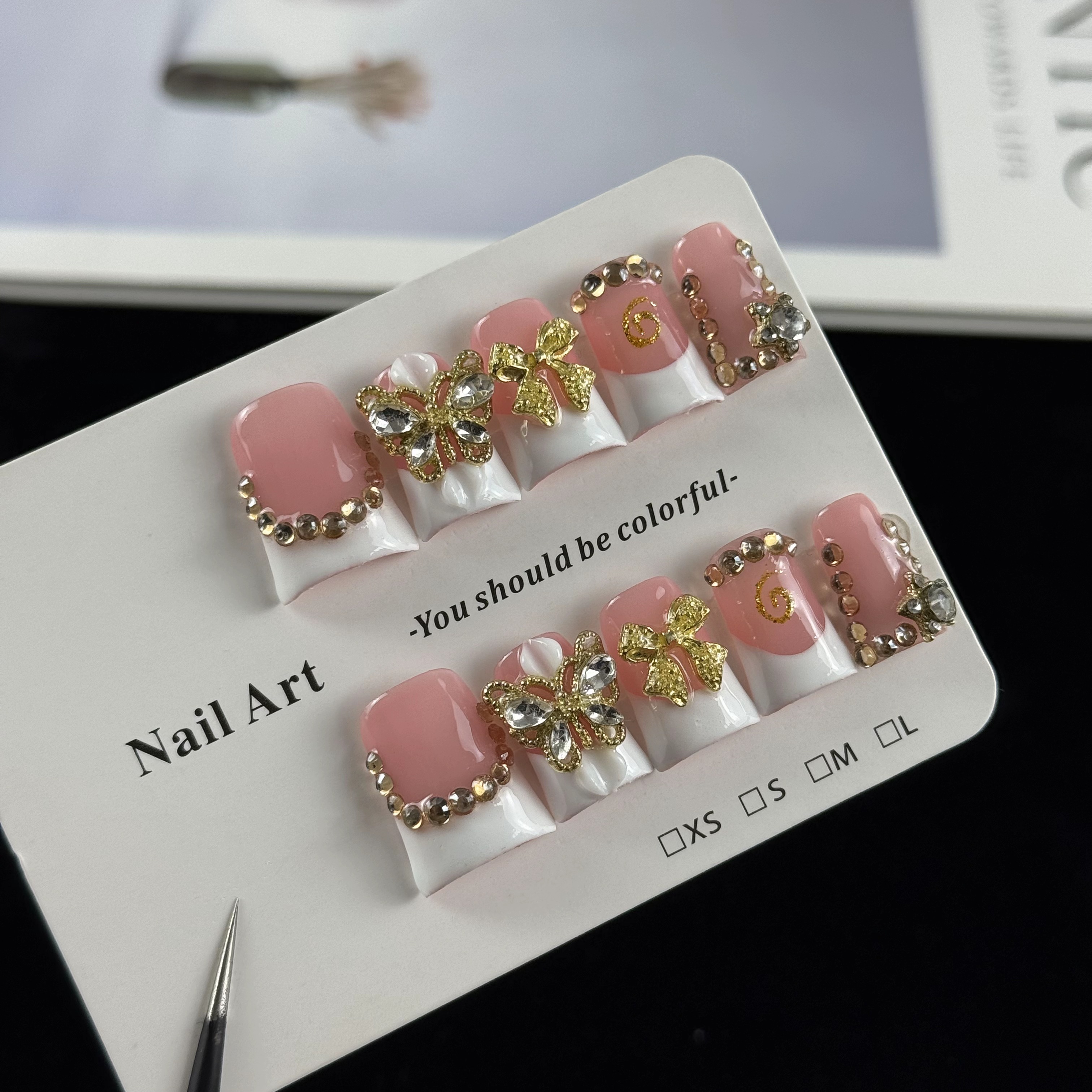 10pcs high-end Luxury-sleek st - Nail Art Aesthetic 리뷰 및 가격