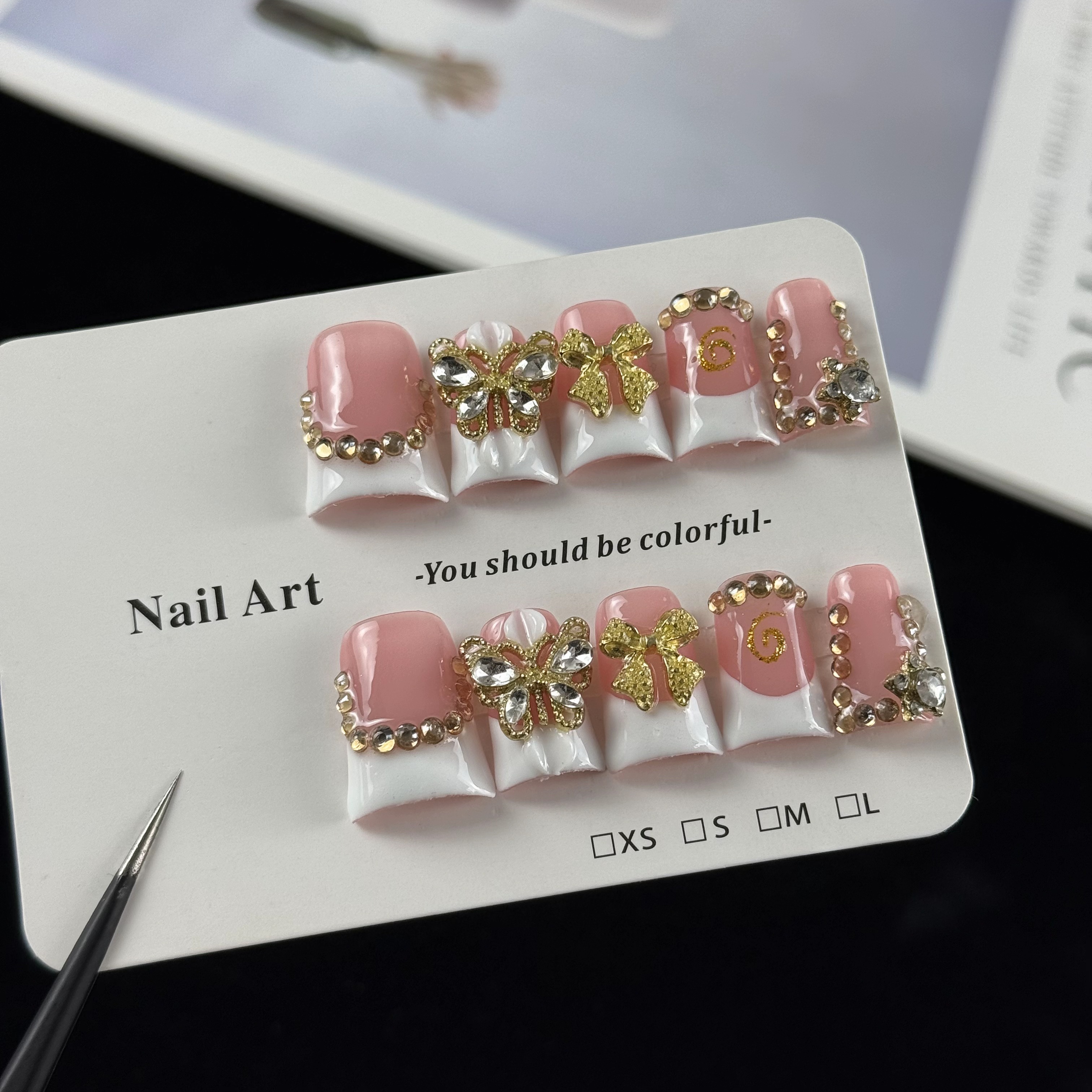 10pcs high-end Luxury-sleek st - Nail Art Aesthetic 리뷰 및 가격
