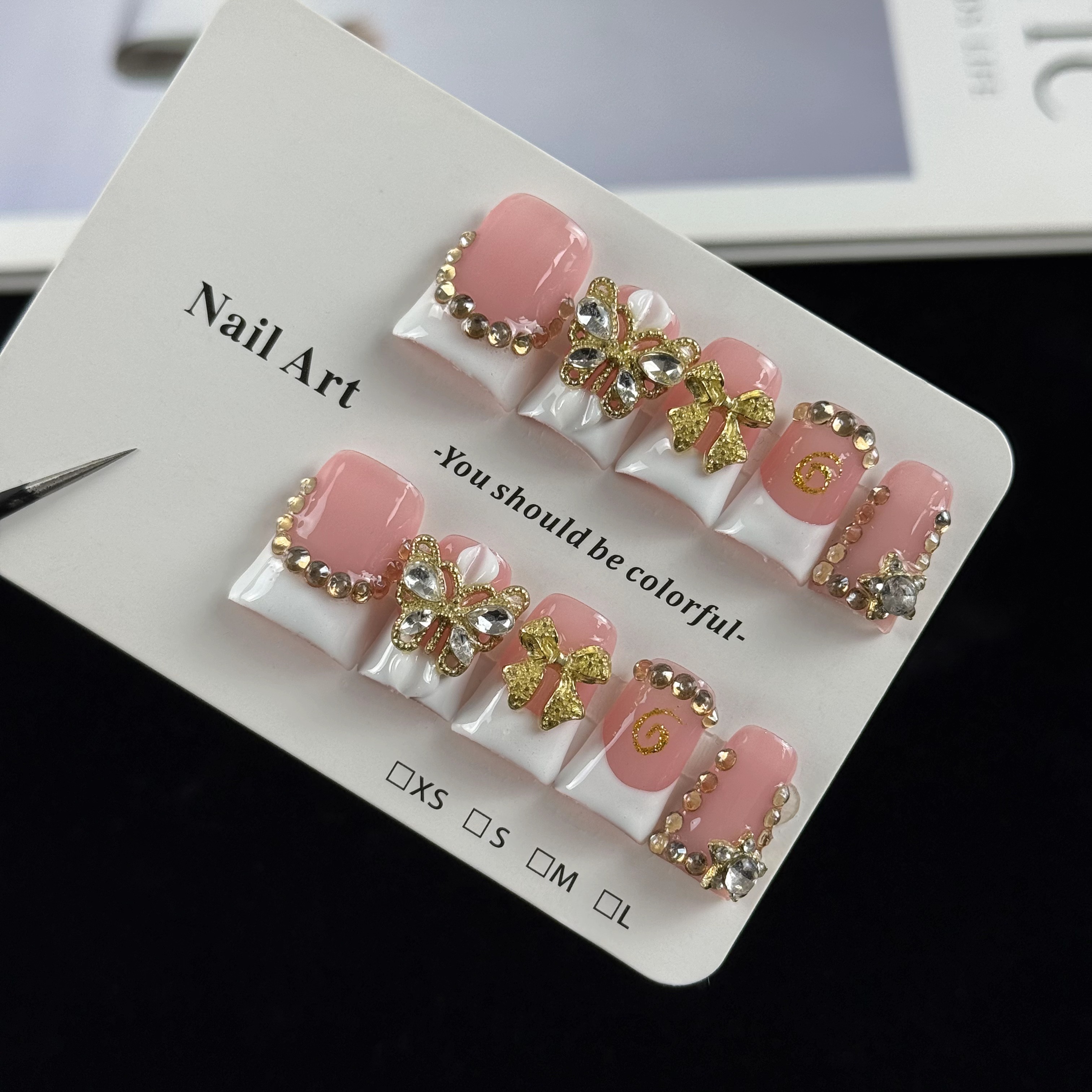 10pcs high-end Luxury-sleek st - Nail Art Aesthetic 리뷰 및 가격