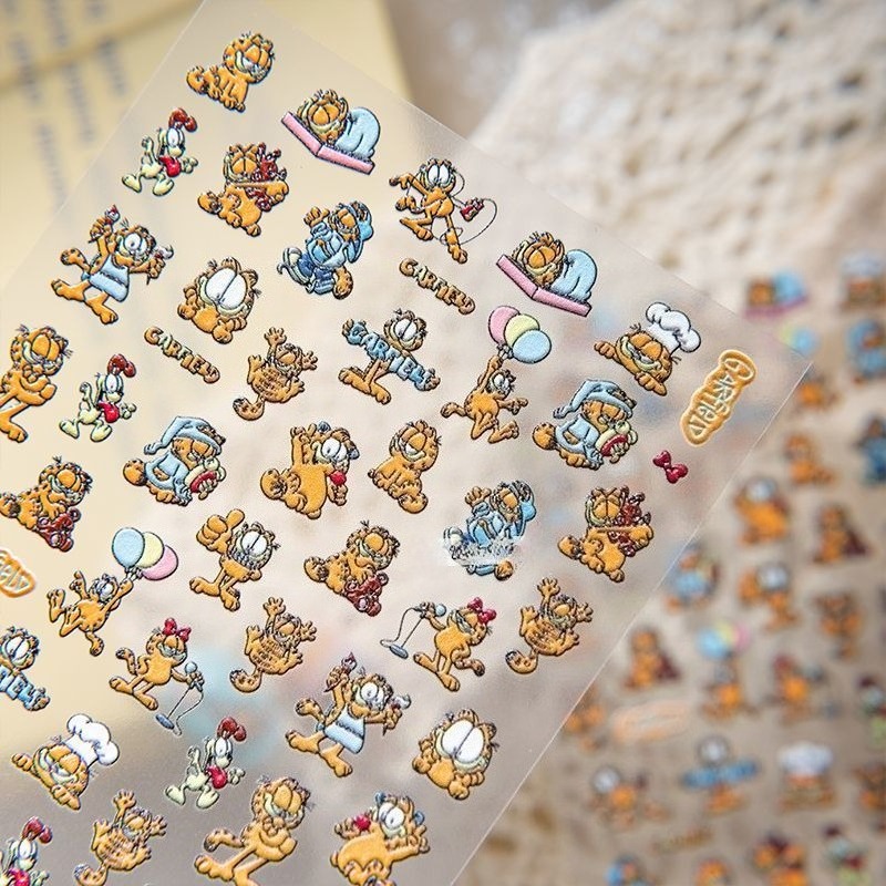 New Garfield Nail Art Stickers - Nail Art Design 리뷰 및 가격