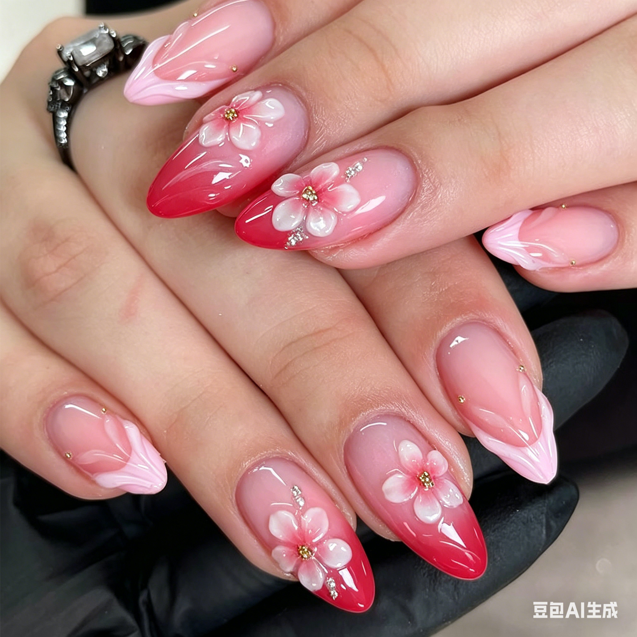 1Pc Embossed Pink Gradient Nai - Nail Art Ombre Pink 리뷰 및 가격