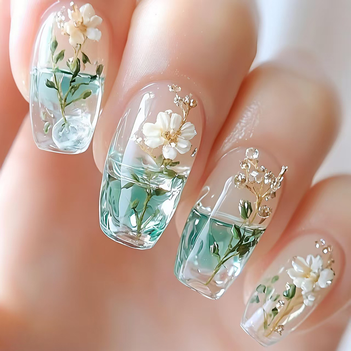 Medium fake nails for women gi - Nail Art Aesthetic 리뷰 및 가격