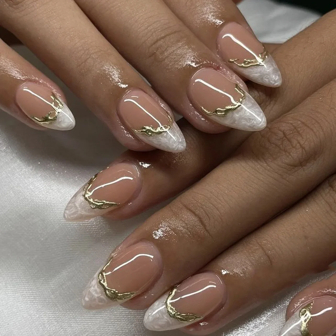24Pcs Metallic Cat Eye French  - Nail Art Cat Eye Pink 리뷰 및 가격