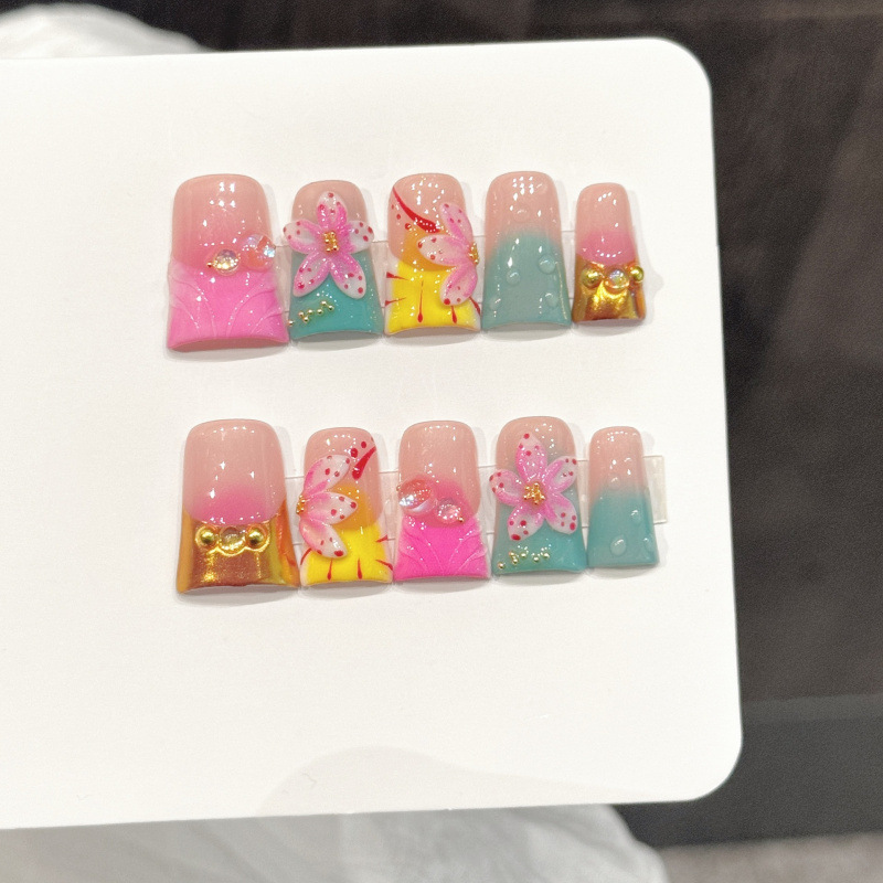 10pcs Ocean Style Fake Nails D - Nail Art Design 리뷰 및 가격