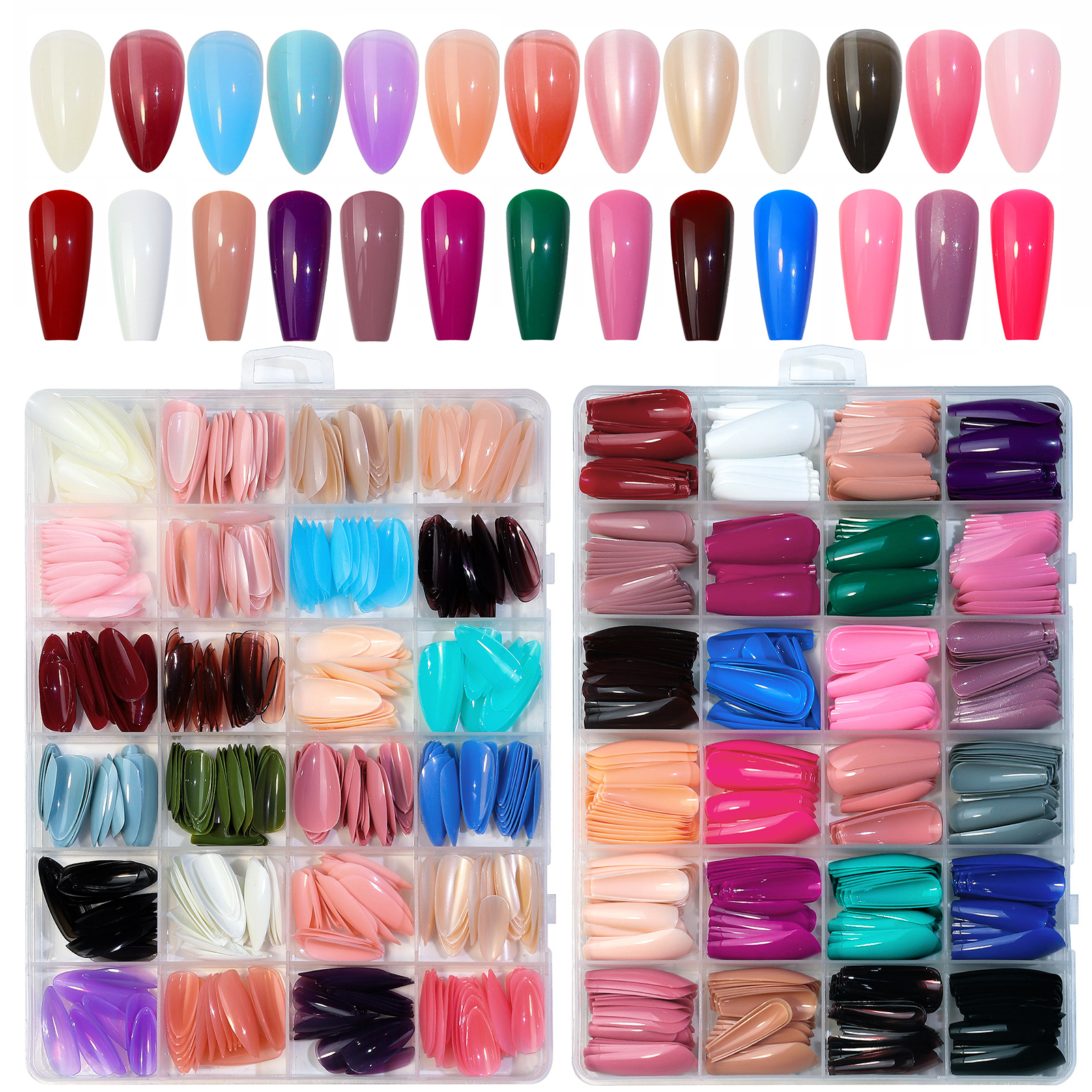 24 grids solid color wear nail - Nail Art Emerald 리뷰 및 가격