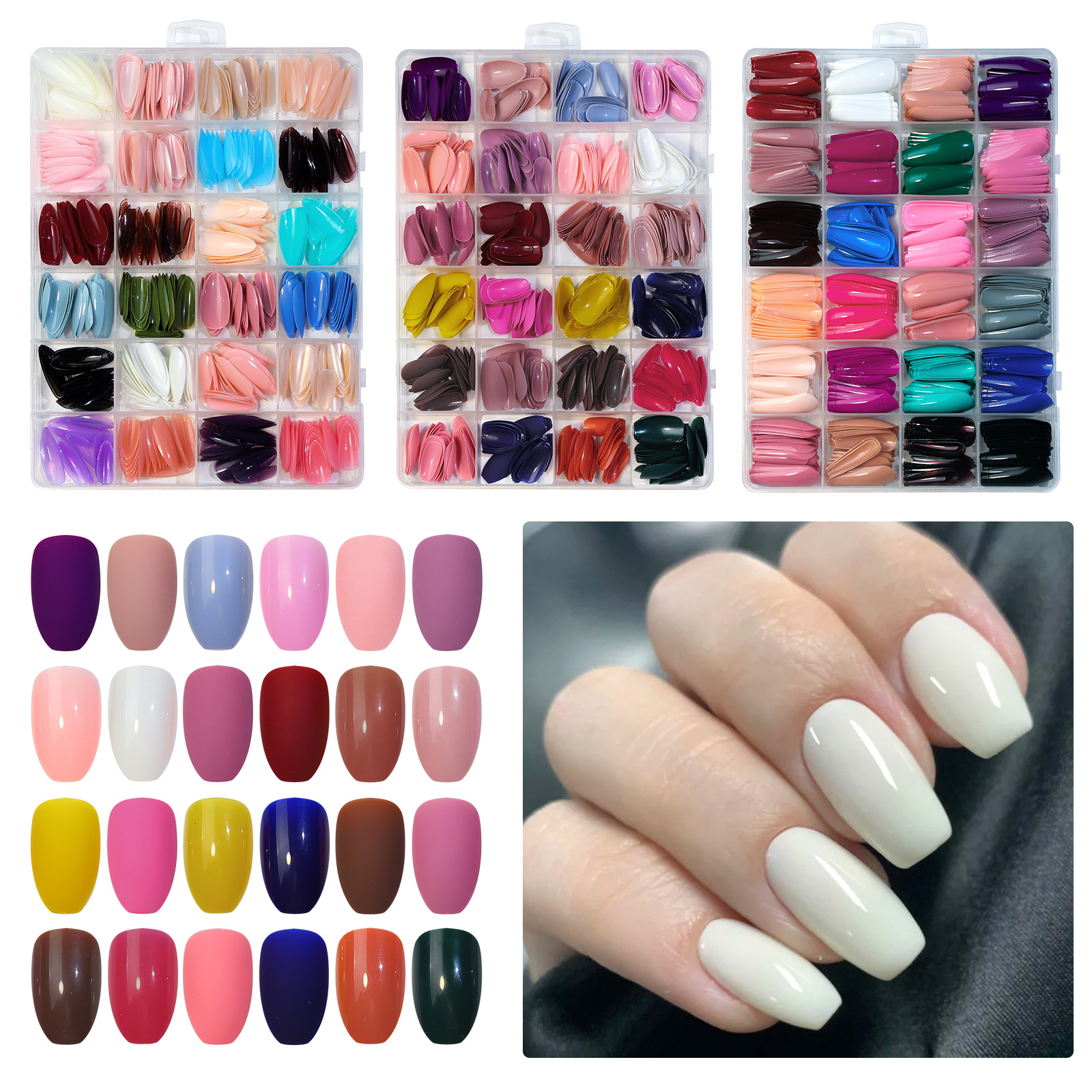 24 grids solid color wear nail - Nail Art Emerald 리뷰 및 가격