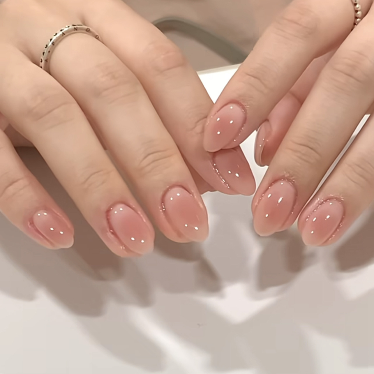 24pcs Gradient Pink White Pres - Nail Art Ombre Pink 리뷰 및 가격