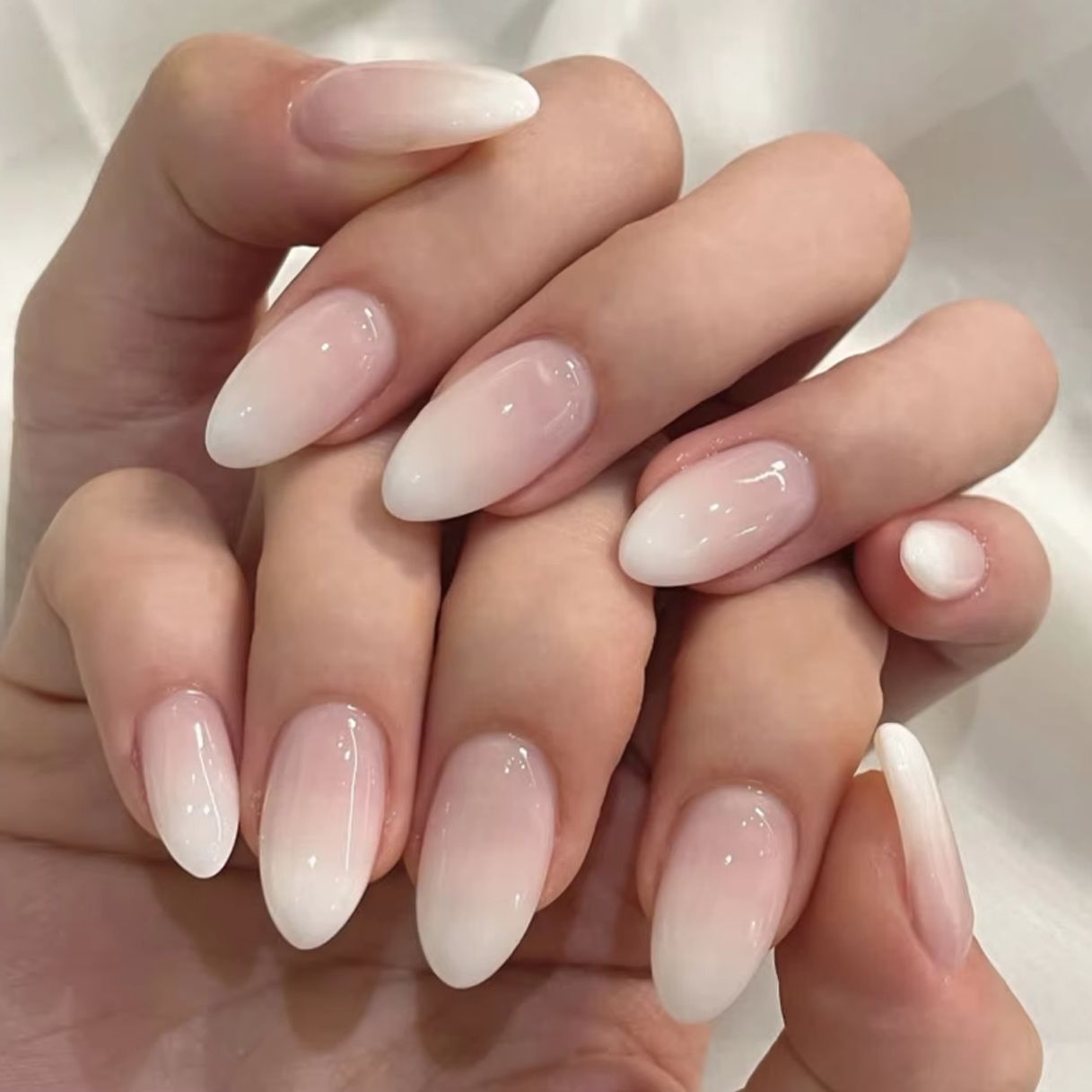 24pcs Gradient Pink White Pres - Nail Art Ombre Pink 리뷰 및 가격