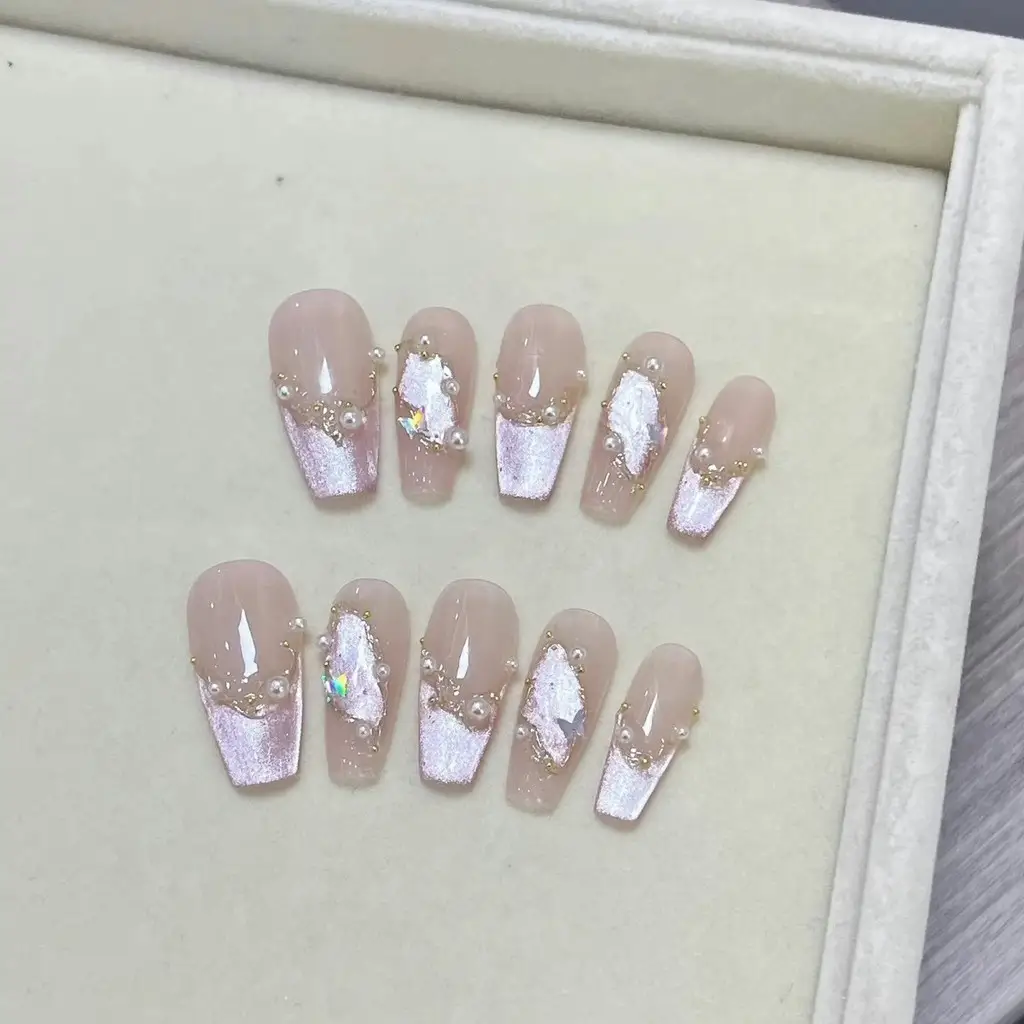 Glazed Moonlight Handmade Wear - Nail Art Cat Eye Pink 리뷰 및 가격
