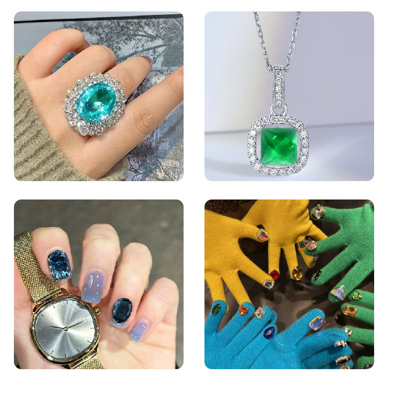 DIY Cube Ring Necklace Bracele - Nail Art Emerald 리뷰 및 가격