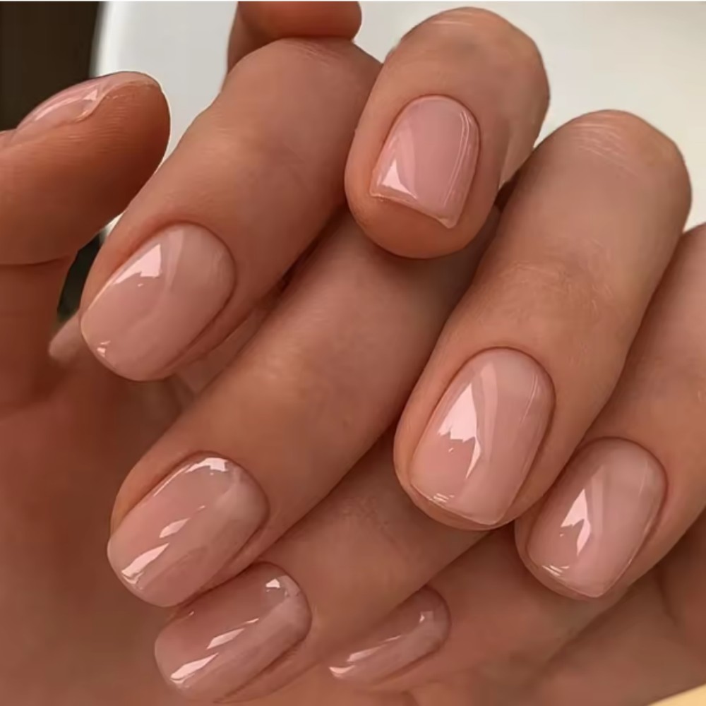 24Pcs Oval Short Pink Press on - Nail Art Ombre Pink 리뷰 및 가격