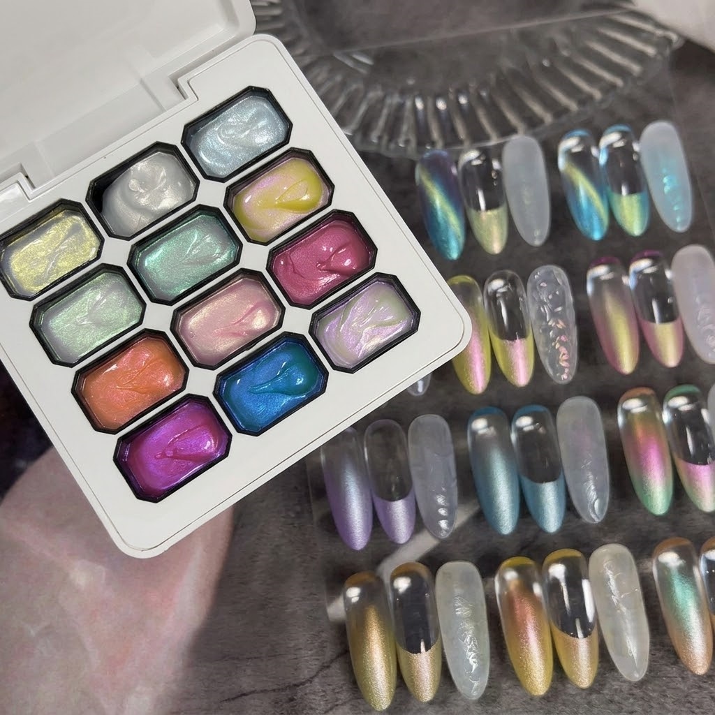 12-Grid Dreamy Texture Gel Nai - Nail Art Halal 리뷰 및 가격