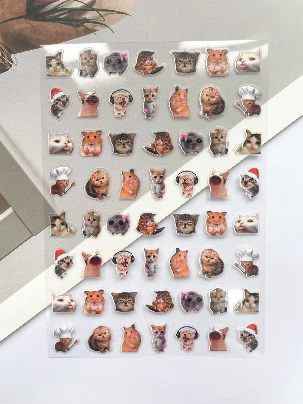 Mini Pvc Funny Cat Poster Good - Nail Art Design 리뷰 및 가격
