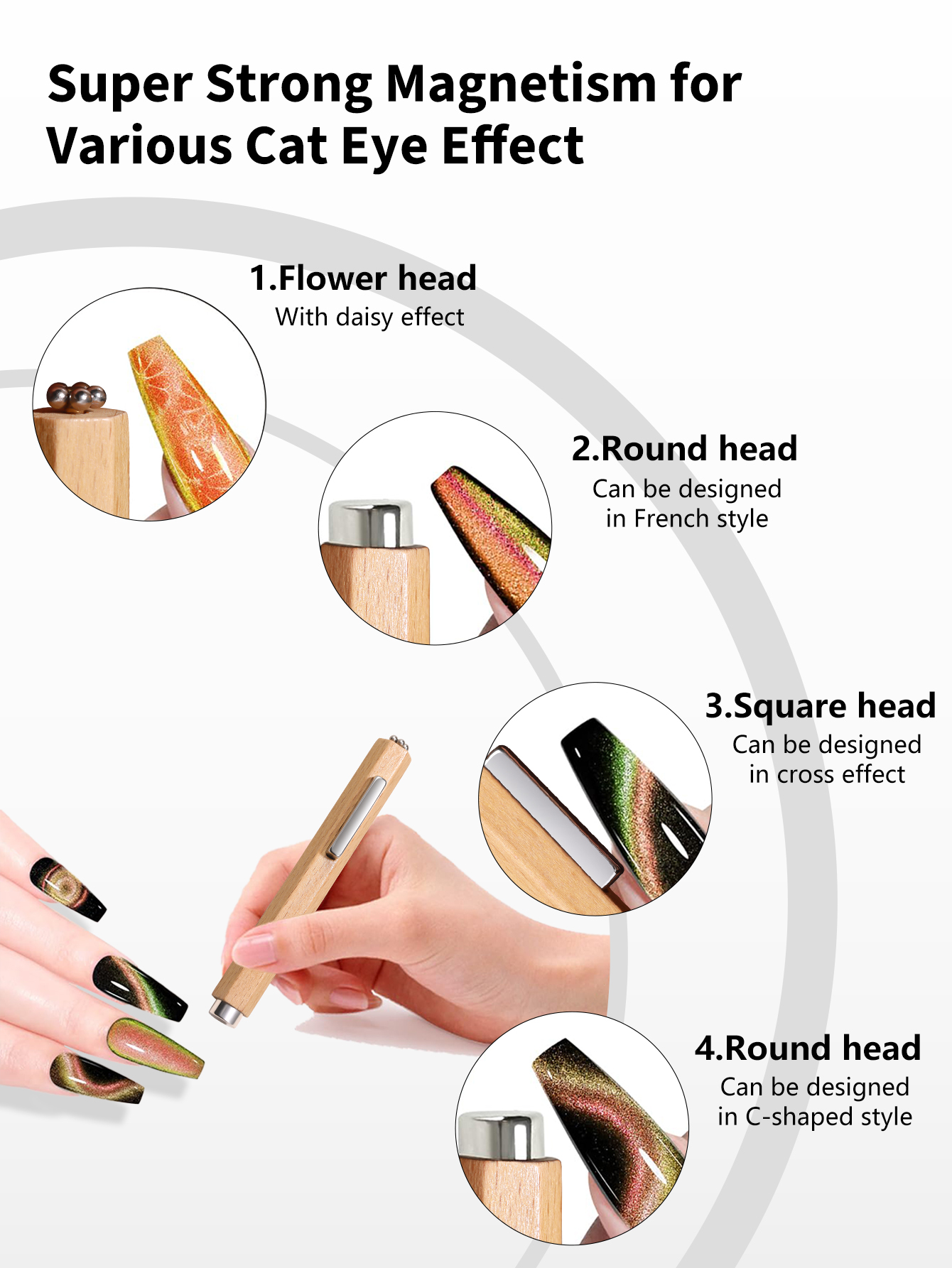 3 In 1 Nail Magnet, Multifunct - Nail Art Mahogany 리뷰 및 가격