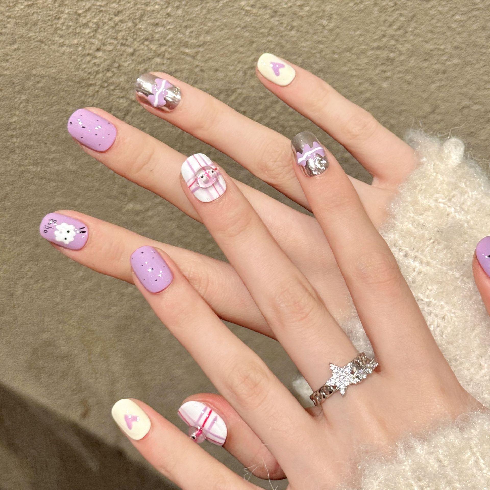 10pcs Handmade Pressed Short R - Nail Art Emerald 리뷰 및 가격