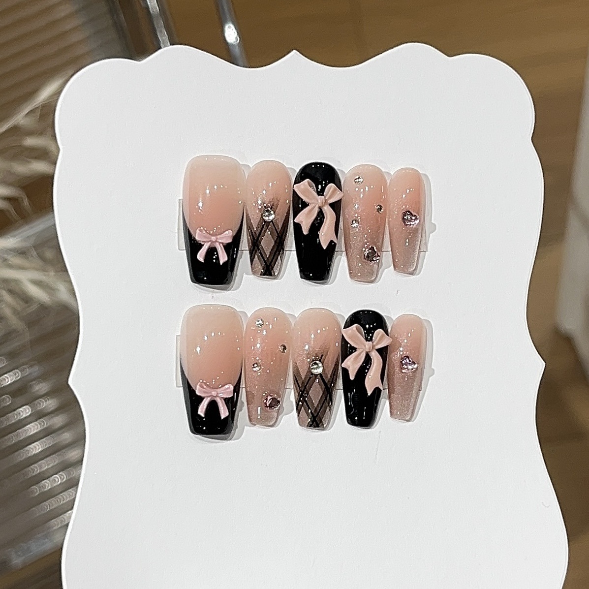 10pcs Sweet Style Press on Nai - Nail Art Cat Eye Pink 리뷰 및 가격