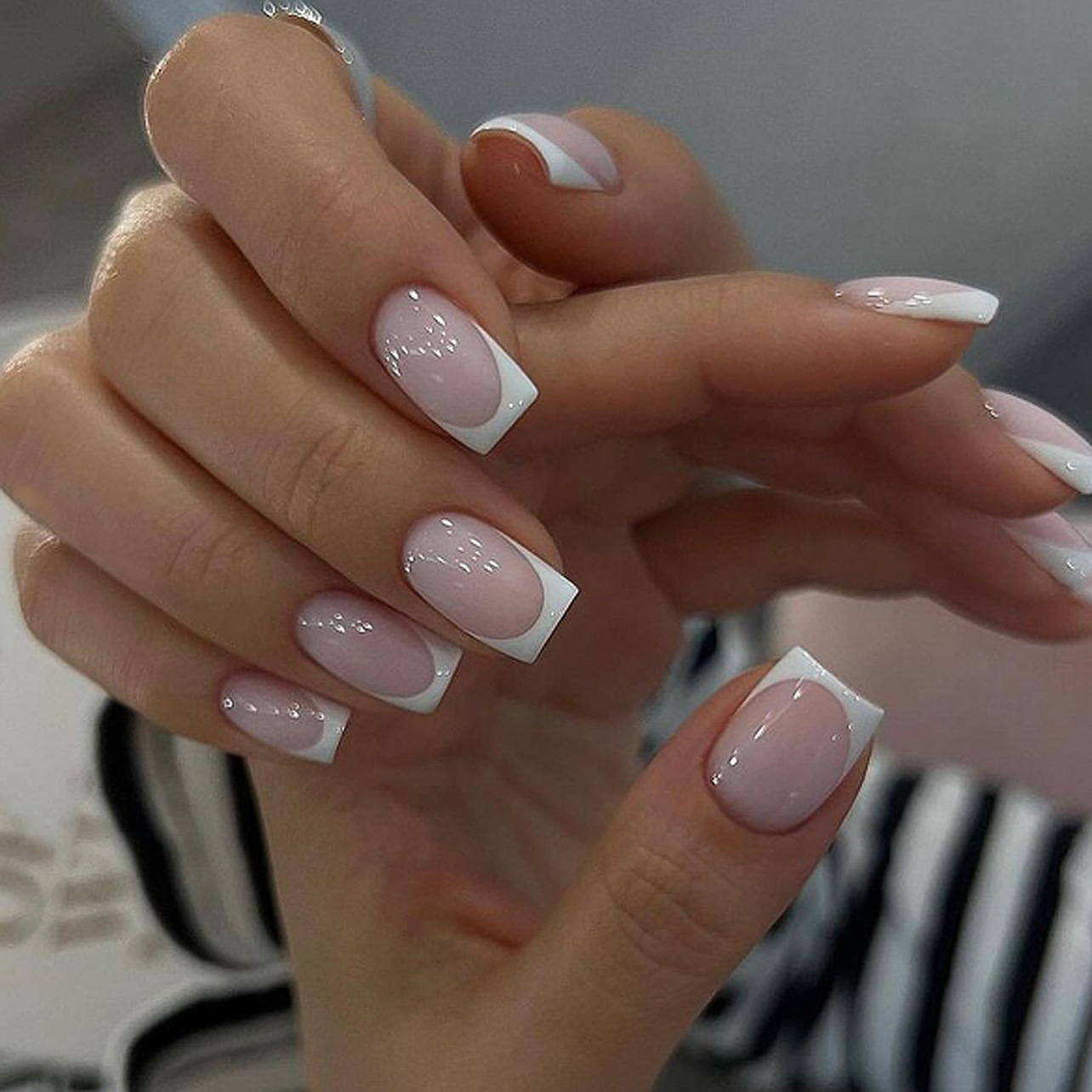 24Pcs Simple Ballet Glitter De - Nail Art Aesthetic 리뷰 및 가격