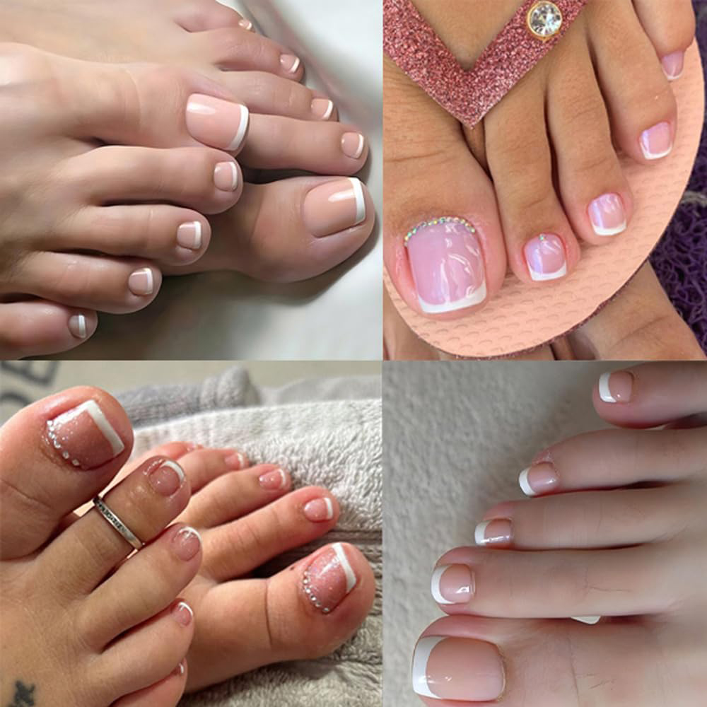 120pcs Ombre Pink White Toe Na - Nail Art Ombre Pink 리뷰 및 가격