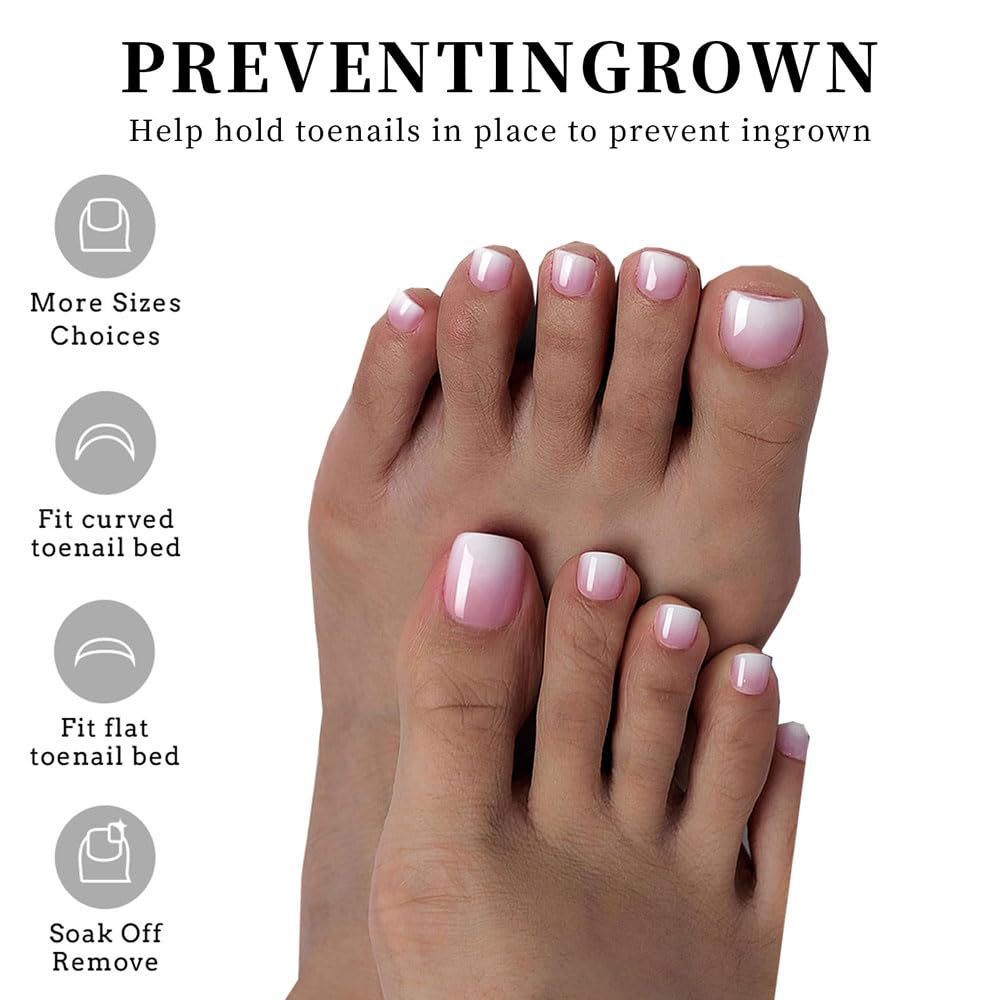 120pcs Ombre Pink White Toe Na - Nail Art Ombre Pink 리뷰 및 가격