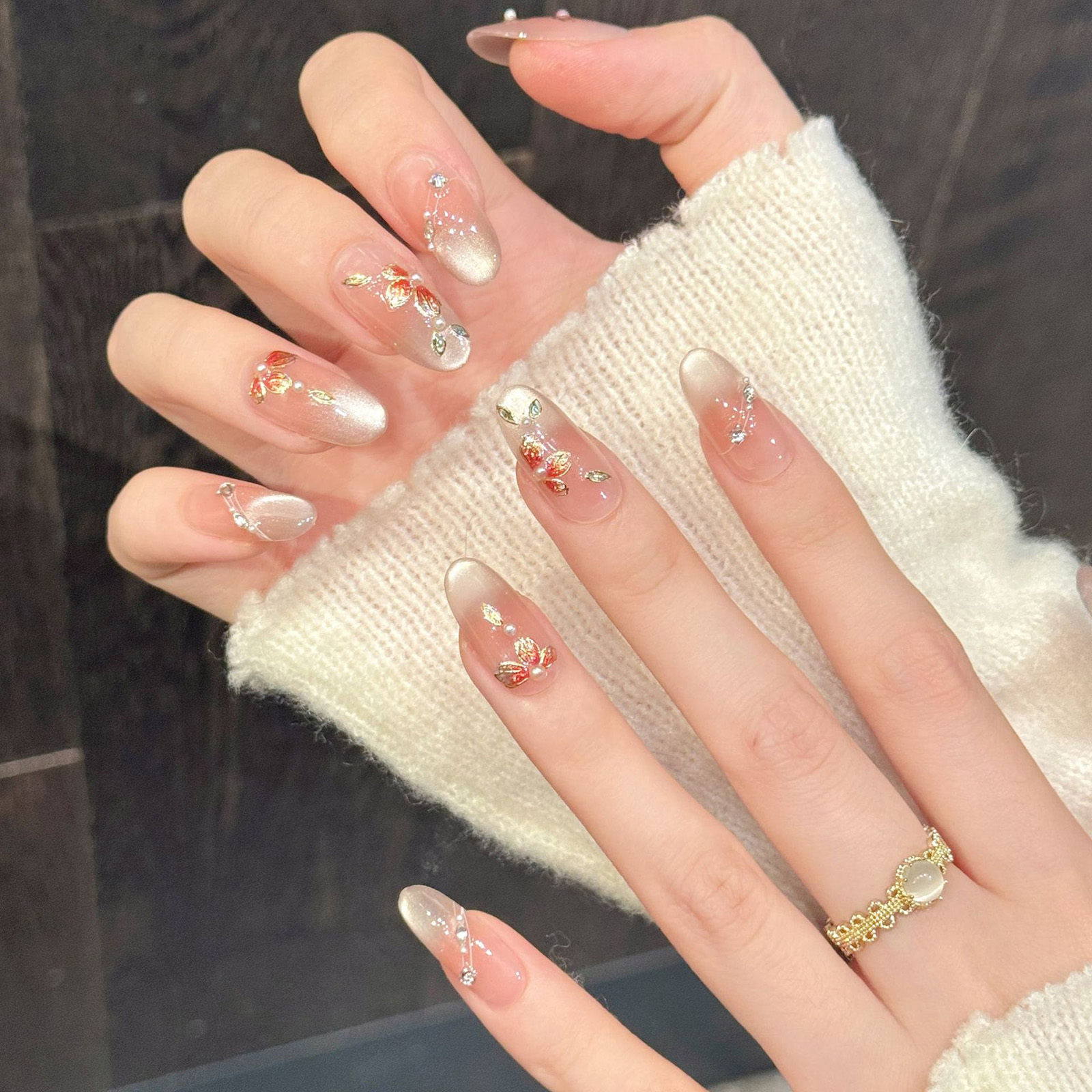 10pcs Handmade Fake Nails Pres - Nail Art Emerald 리뷰 및 가격