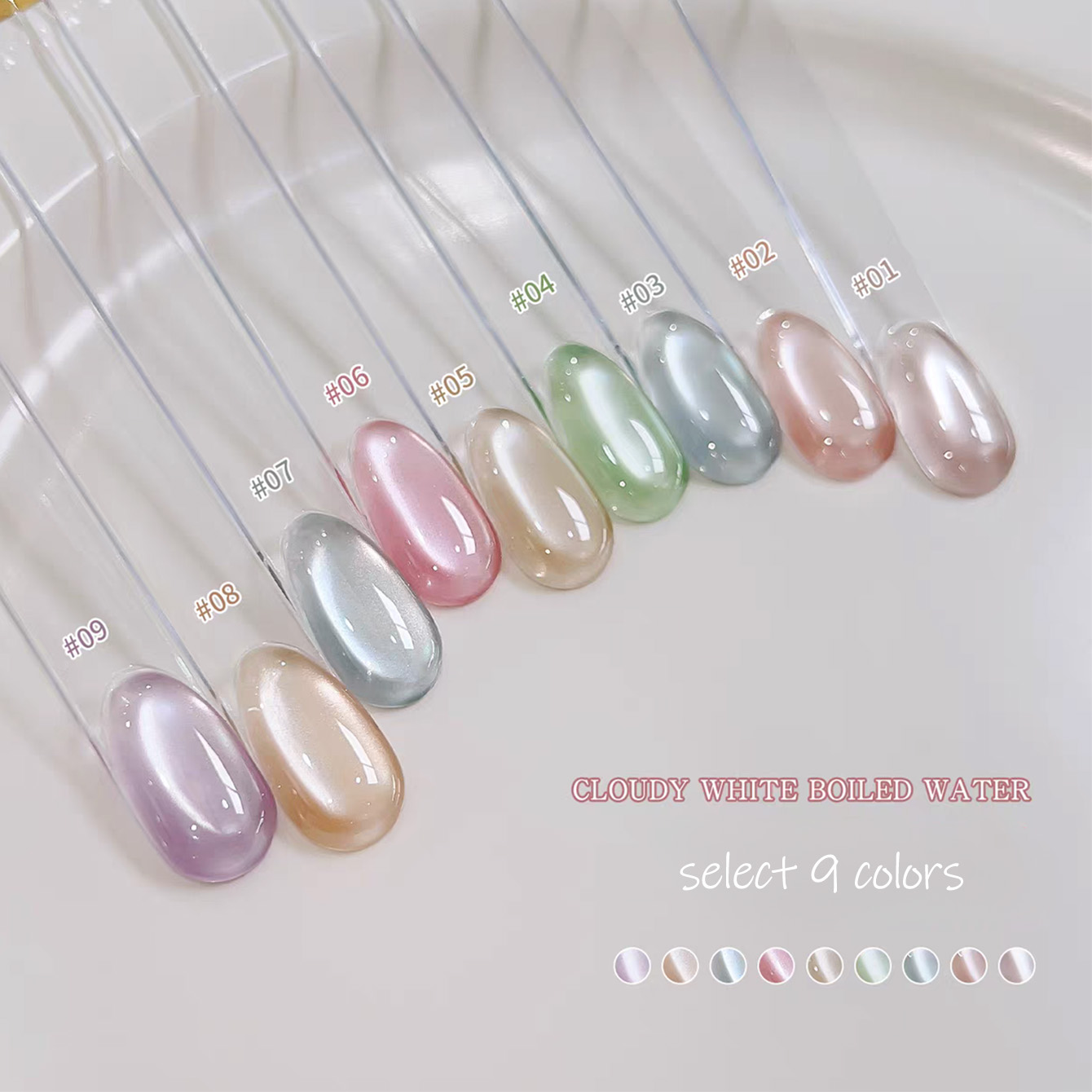 SHAKA 1pcs Clear Cloudy White  - Nail Art Cat Eye Pink 리뷰 및 가격