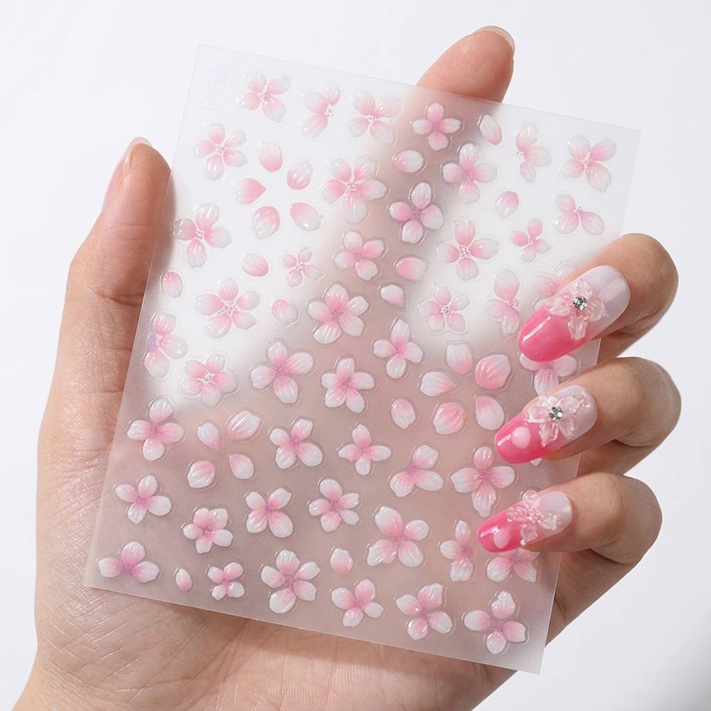1Pc 3D Ombre Cherry Blossom Na - Nail Art Ombre Pink 리뷰 및 가격
