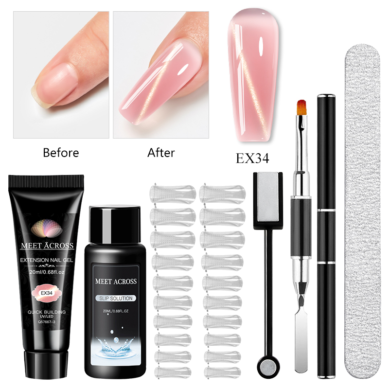 6pcs/set 20ml Cat Eye Poly Nai - Nail Extension Form 리뷰 및 가격