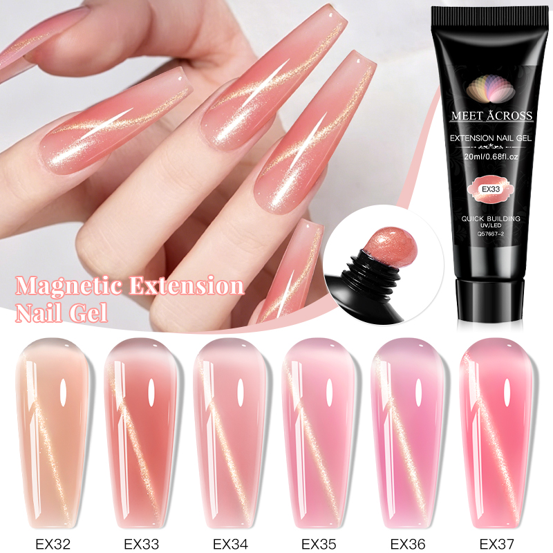 6pcs/set 20ml Cat Eye Poly Nai - Nail Extension Form 리뷰 및 가격